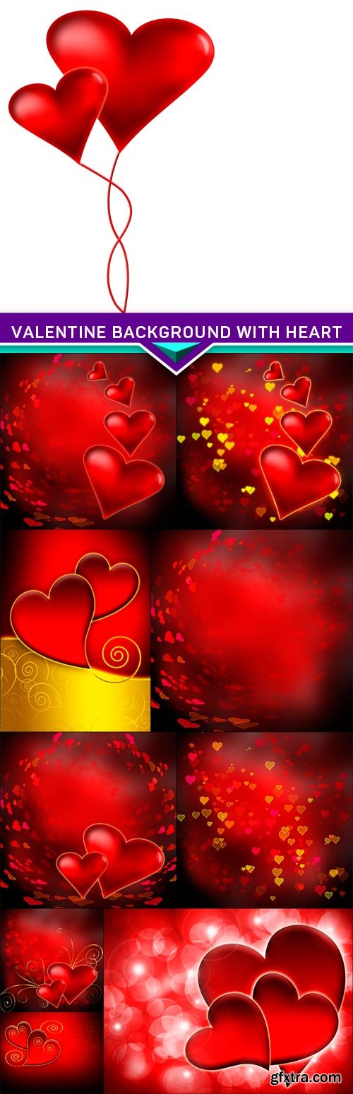 Valentine background with heart 10x JPEG