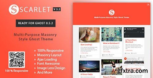 ThemeForest - Scarlet v2.0 - Multi-Purpose Masonry Style Ghost Theme - 6526209