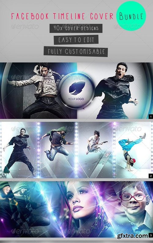 Graphicriver 40 Facebook Timeline Cover Bundle 7282830