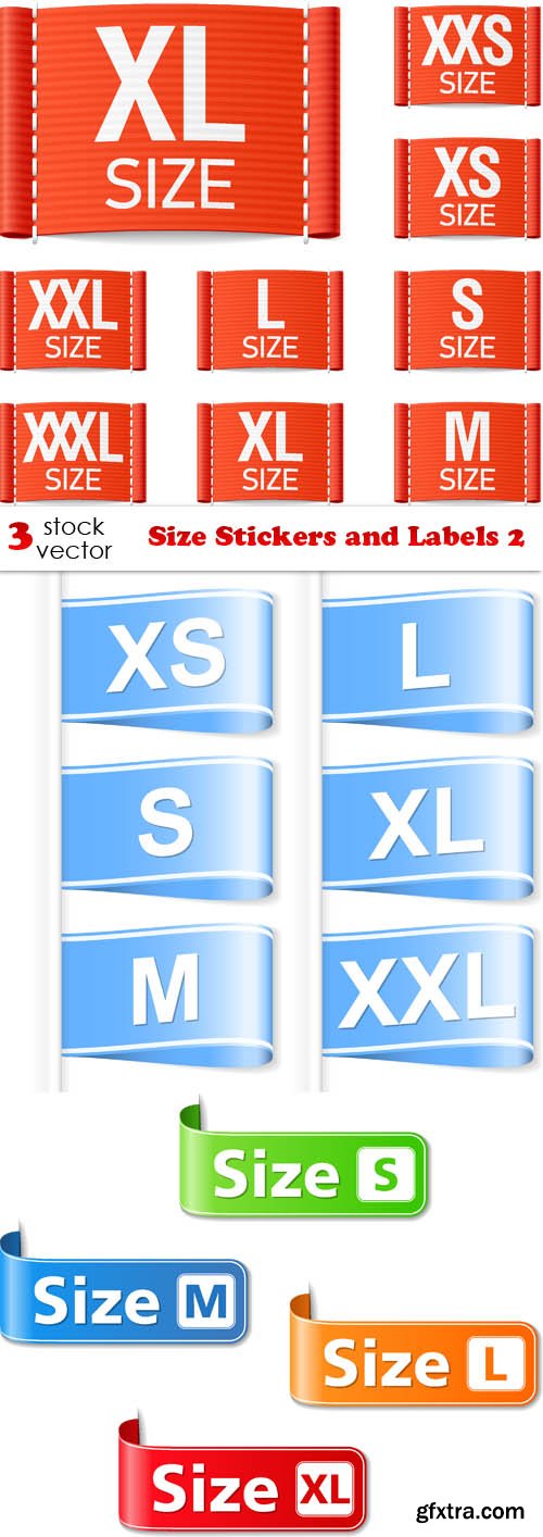 Vectors - Size Stickers and Labels 2