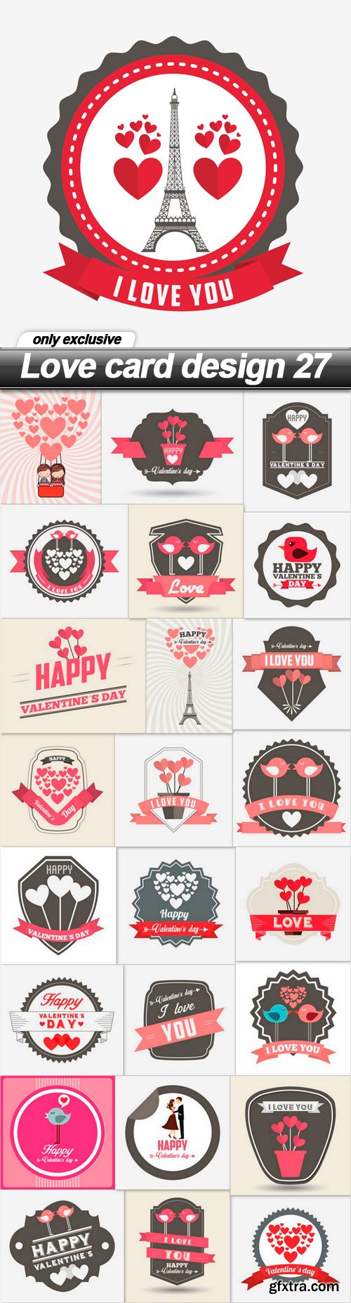 Love card design 27 - 25 EPS