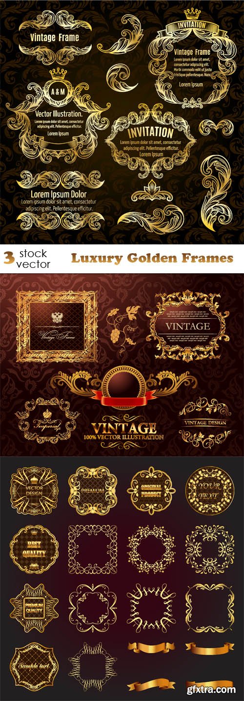 Vectors - Luxury Golden Frames