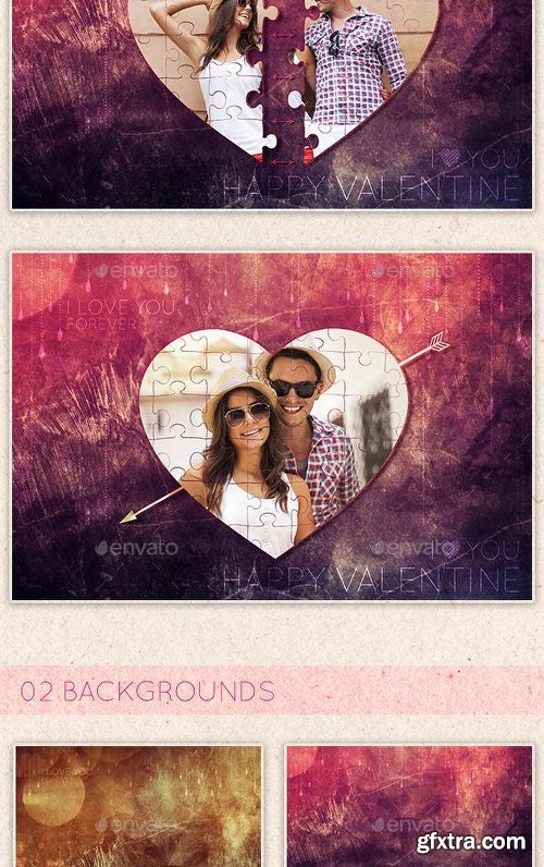 Graphicriver Valentine Photo Frame Template 10031517