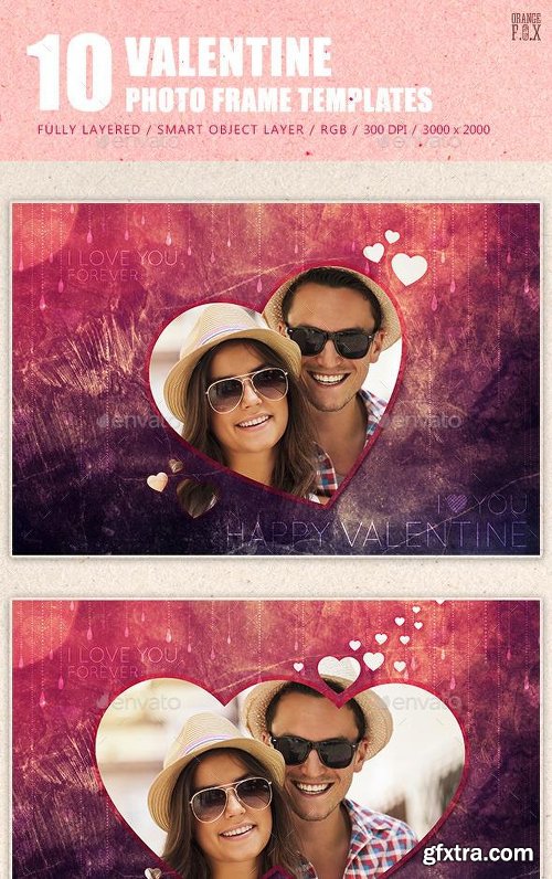 Graphicriver Valentine Photo Frame Template 10031517