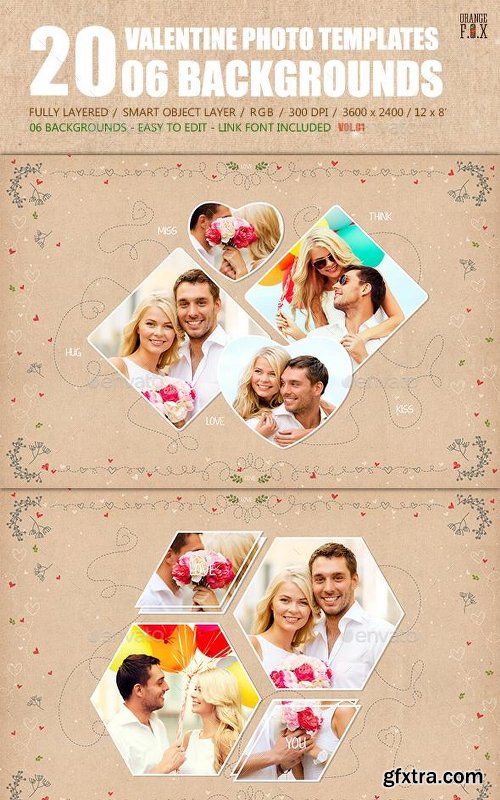 Graphicriver 20 Valentine Photo Templates - Vol.01 14480805