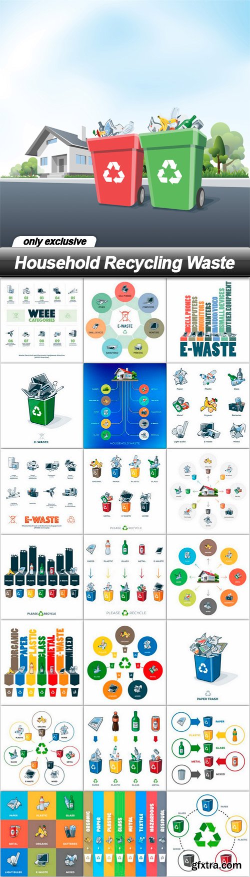 Household Recycling Waste - 22 EPS