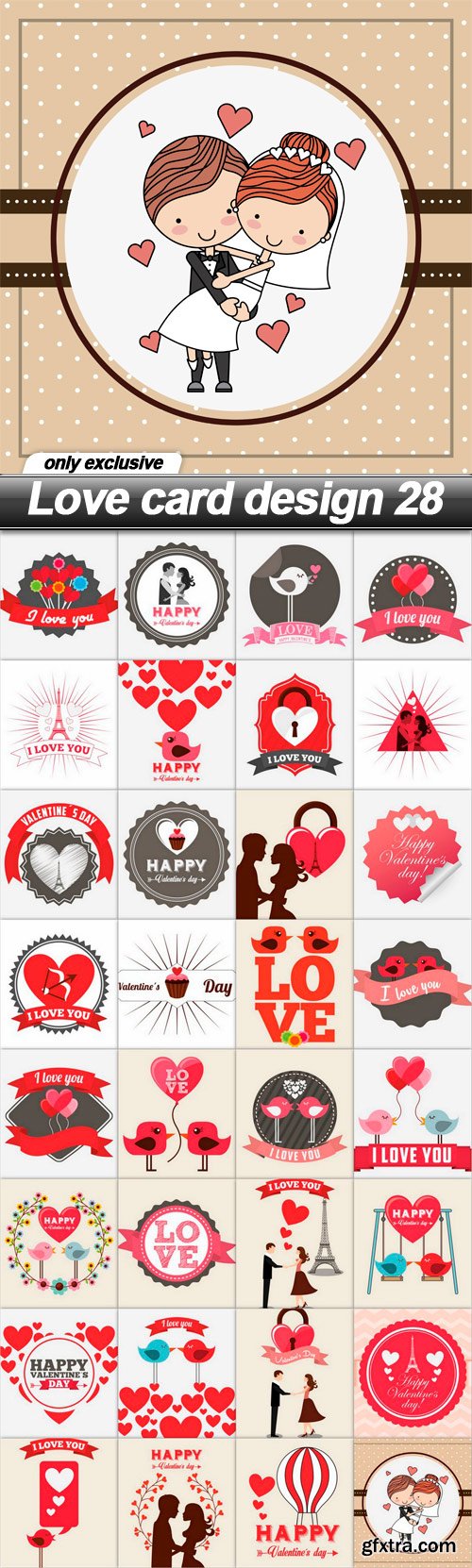 Love card design 28 - 32 EPS