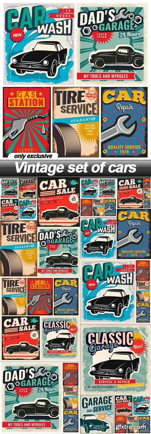 Vintage set of cars - 14 EPS