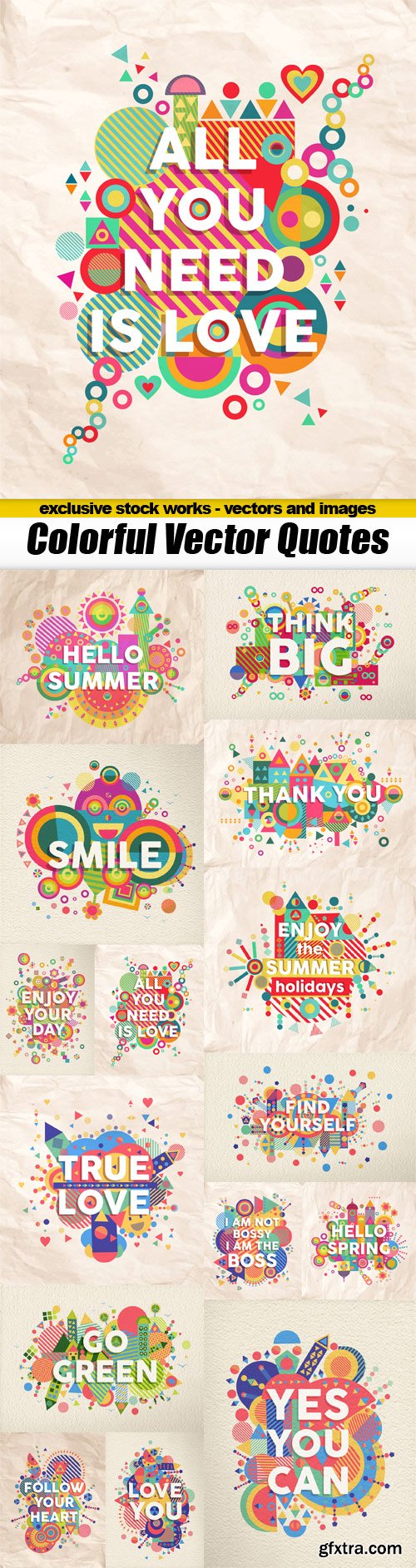 Colorful Vector Quotes - 15x EPS