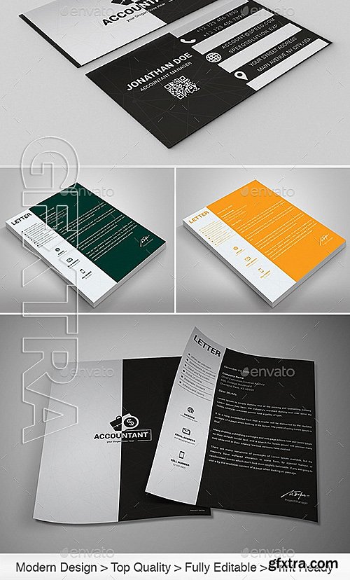 GraphicRiver - Modern Business Card + Letterhead 12843720