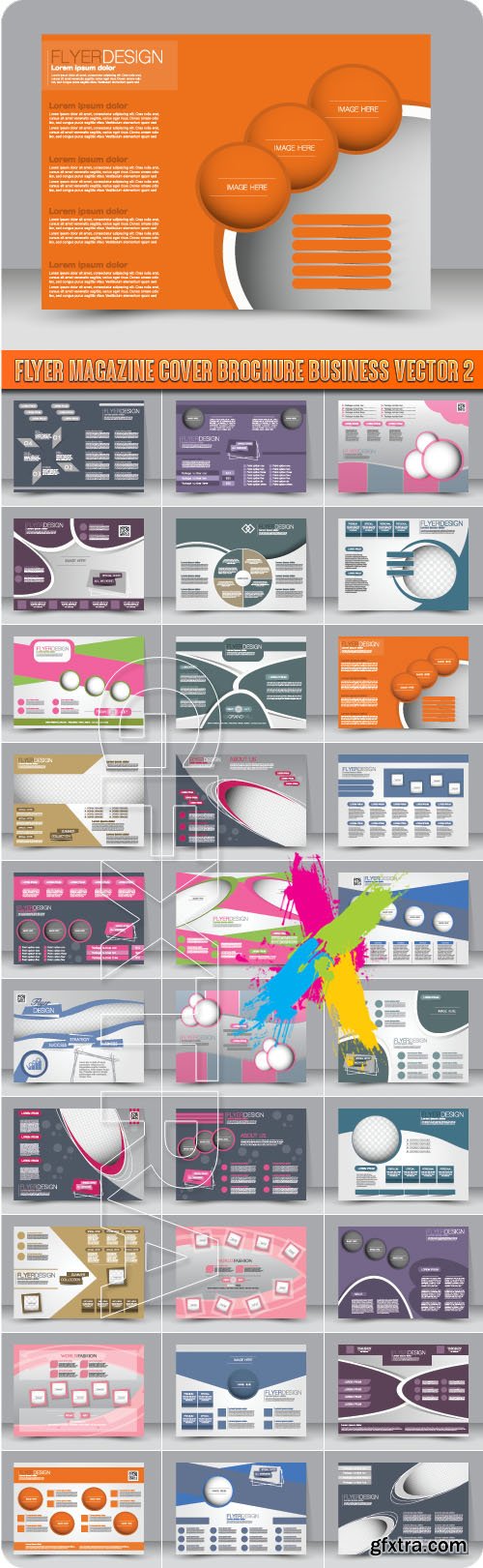 Flyer magazine cover brochure business vector 2