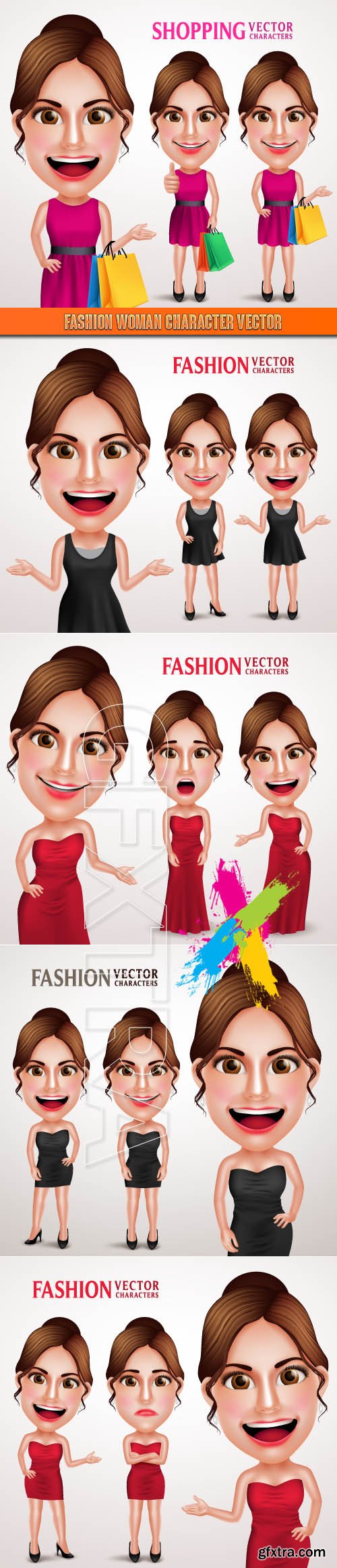 Fashion Woman Character Vector