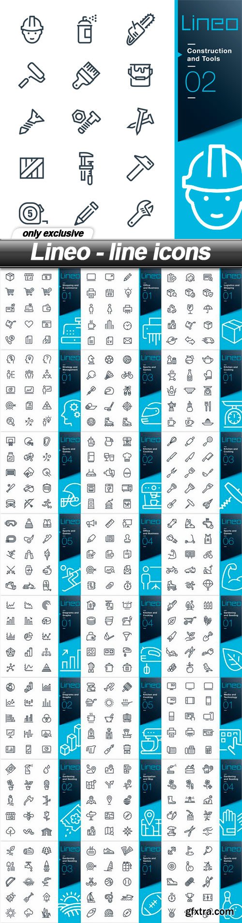 Lineo - line icons - 25 EPS