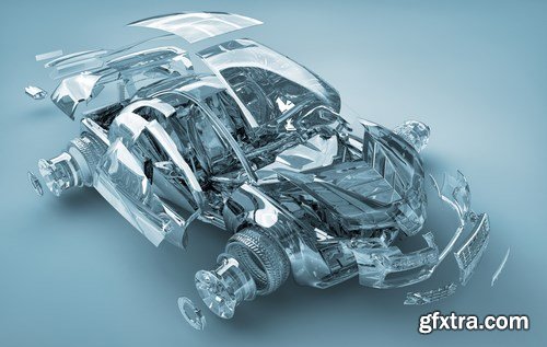 Exploded car - 12 UHQ JPEG