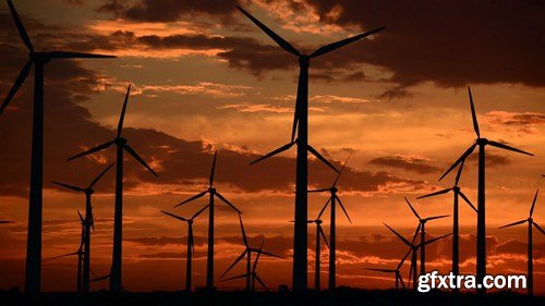 Sunset Windmill Timelapse