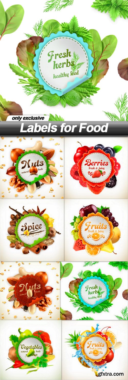 Labels for Food - 8 EPS