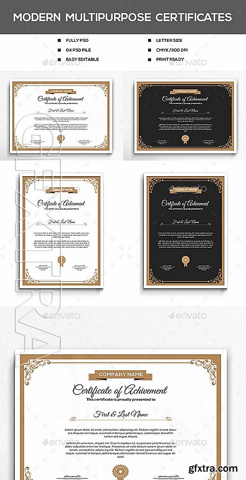 GraphicRiver - Modern Multipurpose Certificates 12238602