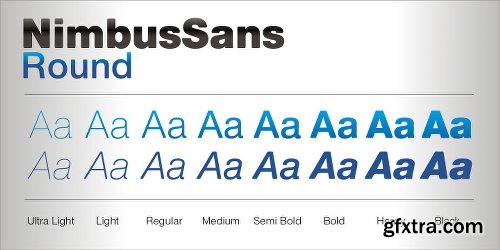 Nimbus Sans Round Font Family 16 Font $320