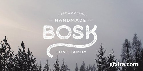 Bosk Hand Font Family 8 Fonts $72