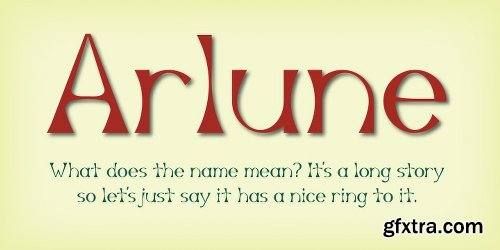 Arlune Font Family 1 Fonts $40