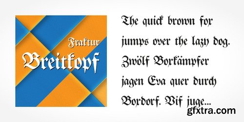 Breitkopf Fraktur Pro Font Family 1 Fonts $39