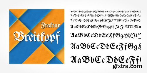 Breitkopf Fraktur Pro Font Family 1 Fonts $39