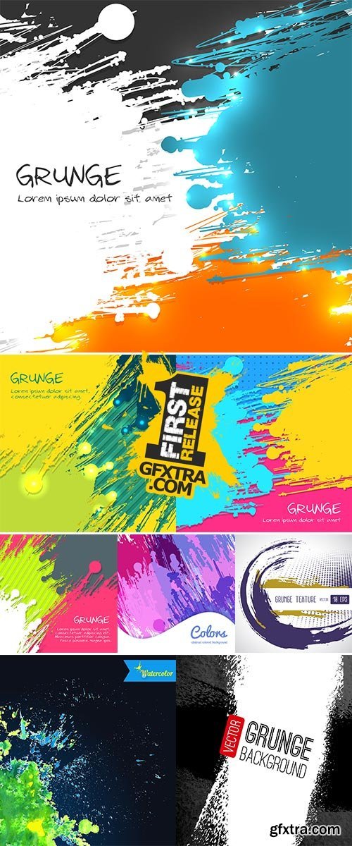 Stock: Abstract Grunge Background, Vector Illustration for Your Design