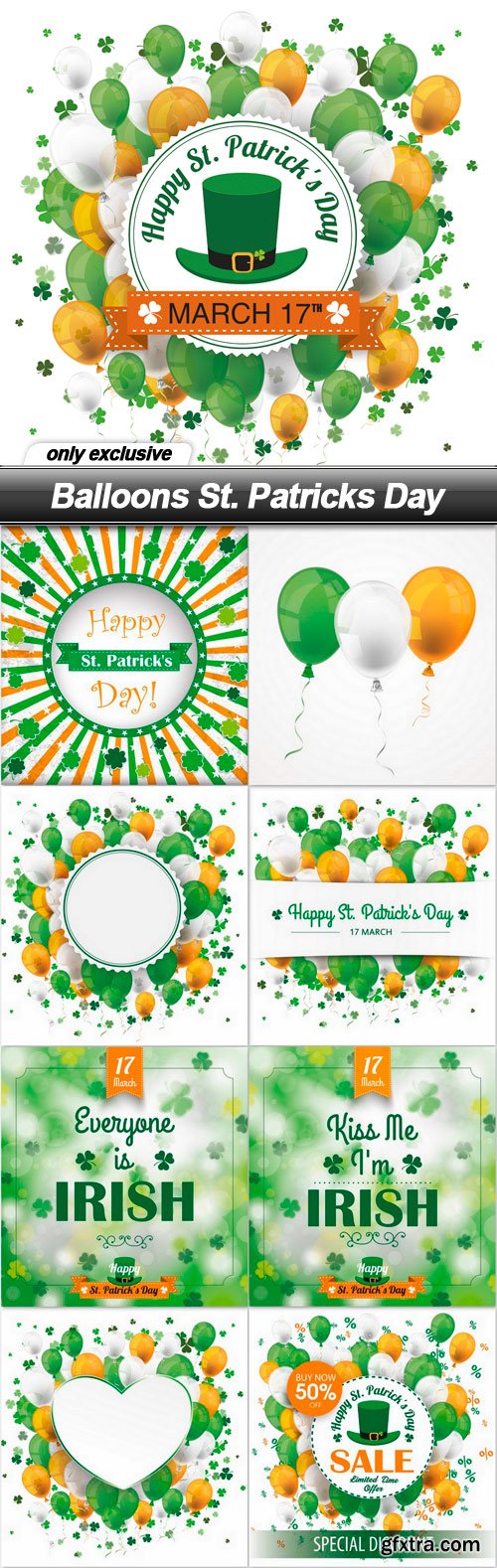 Balloons St. Patricks Day - 9 EPS