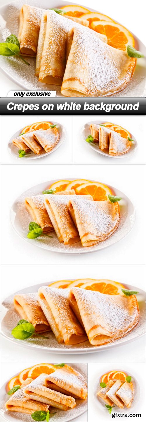 Crepes on white background - 7 UHQ JPEG