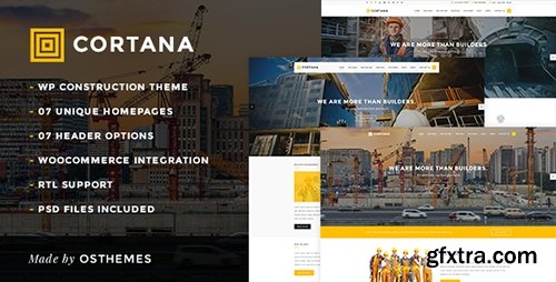 ThemeForest - Cortana v1.0.0 - Construction & Building WordPress Theme - 13645000