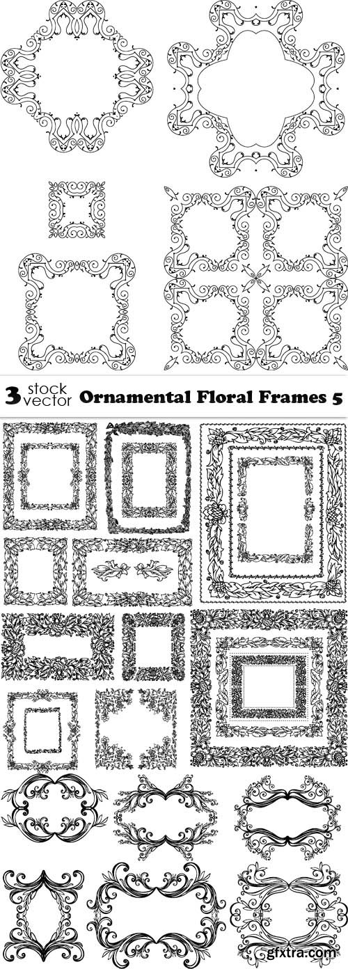Vectors - Ornamental Floral Frames 5