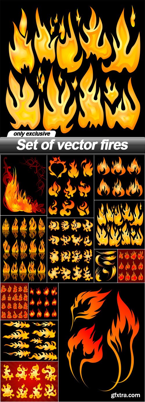 Set of vector fires - 13 EPS