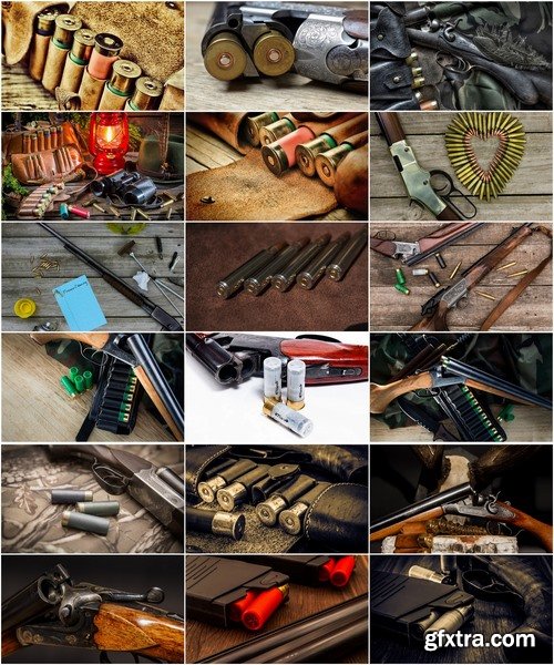 Collection of hunting rifle hunting ammunition cartridge guns 25 HQ Jpeg