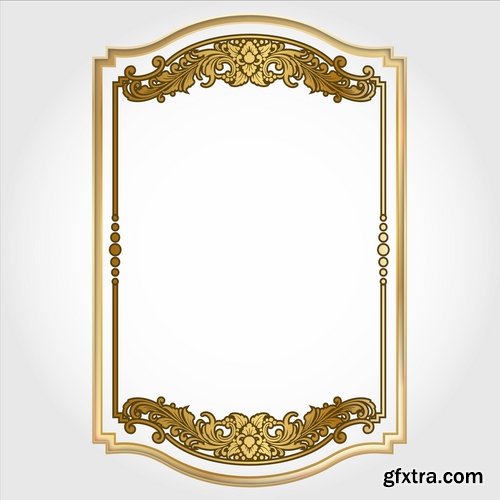 Collection of vector image calligraphic elements Border frame cover 25 EPS