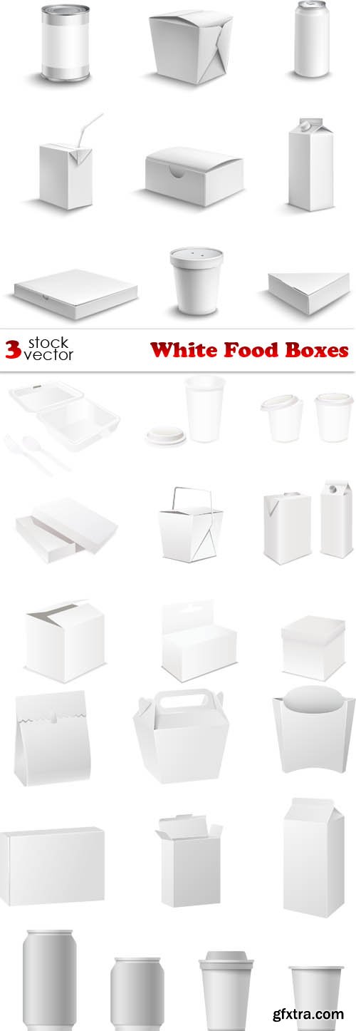 Vectors - White Food Boxes