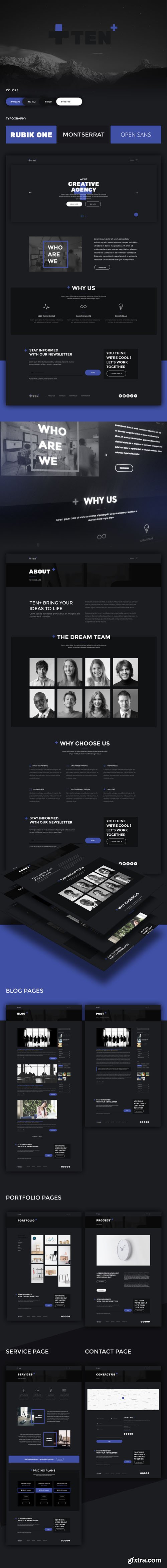 TEN+ PSD & HTML Template