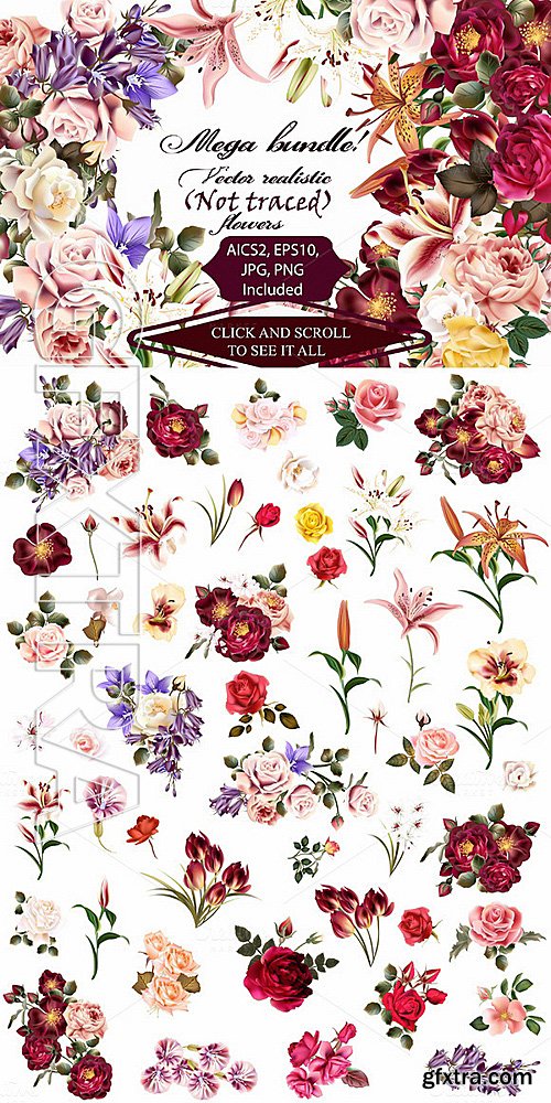 CM - Mega roses and florals pack 521042