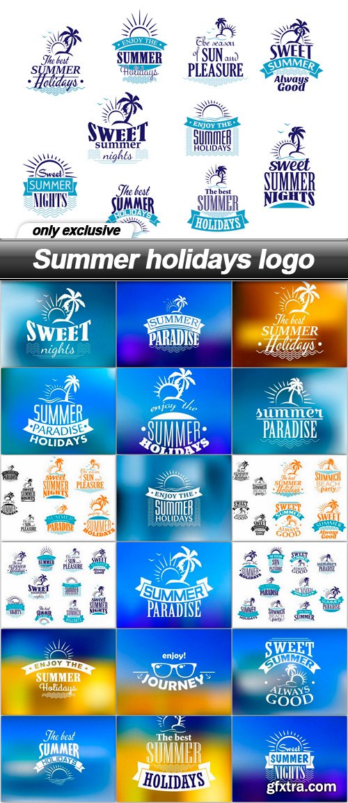 Summer holidays logo - 18 EPS