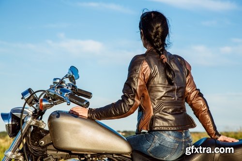 Collection of beautiful people woman man girl in leather jacket 25 HQ Jpeg