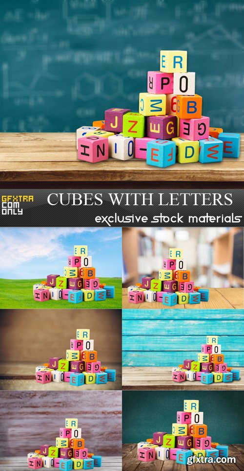 Cubes with Letters - 7 UHQ JPEG