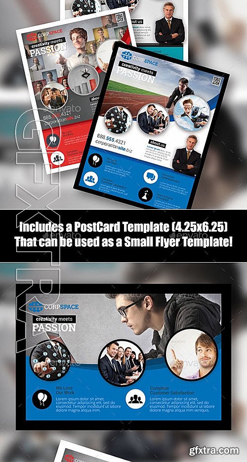 GraphicRiver - Business Flyer 40 with Postcard 8826116