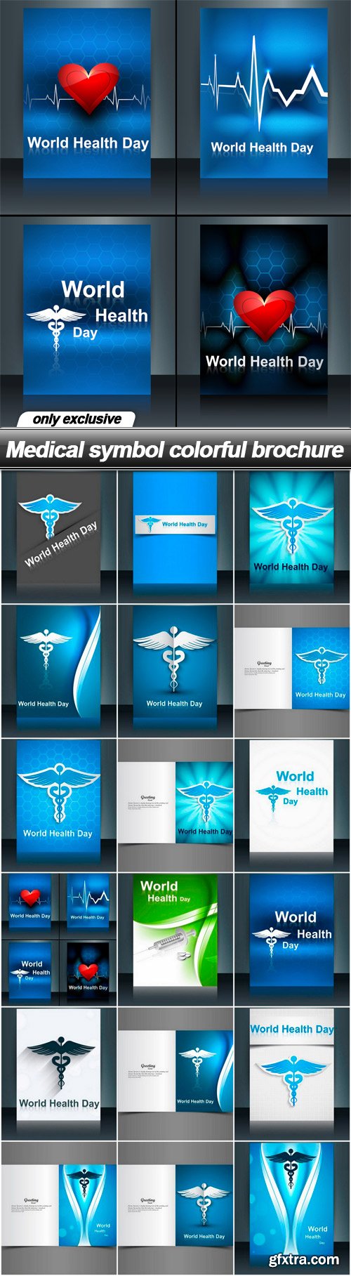 Medical symbol colorful brochure - 18 EPS