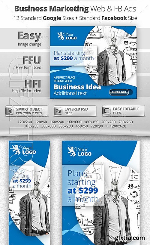 GraphicRiver - Business Online Marketing Web & Facebook Banners 11459249