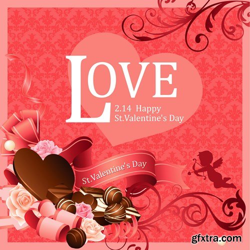 St. Valentine's Day, Hearts, Love 7 - 25xEPS