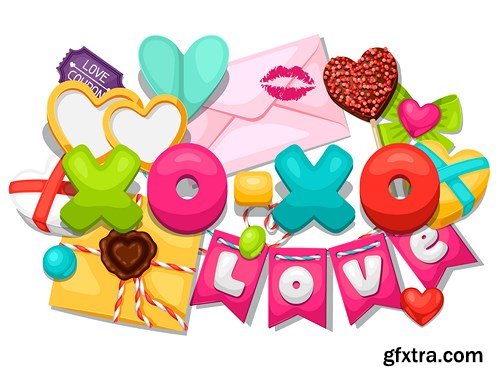 St. Valentine's Day, Hearts, Love 9 - 27xEPS