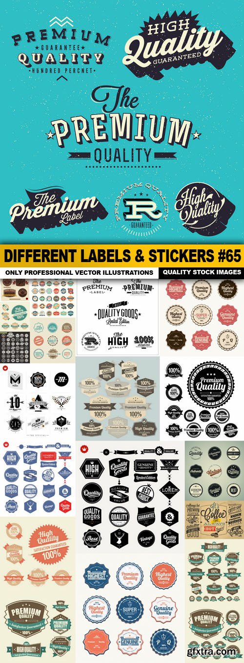 Different Labels &amp; Stickers #65 - 20 Vector