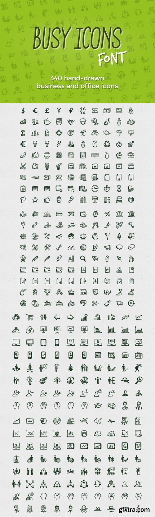 Busy Icons Font - CM 27523