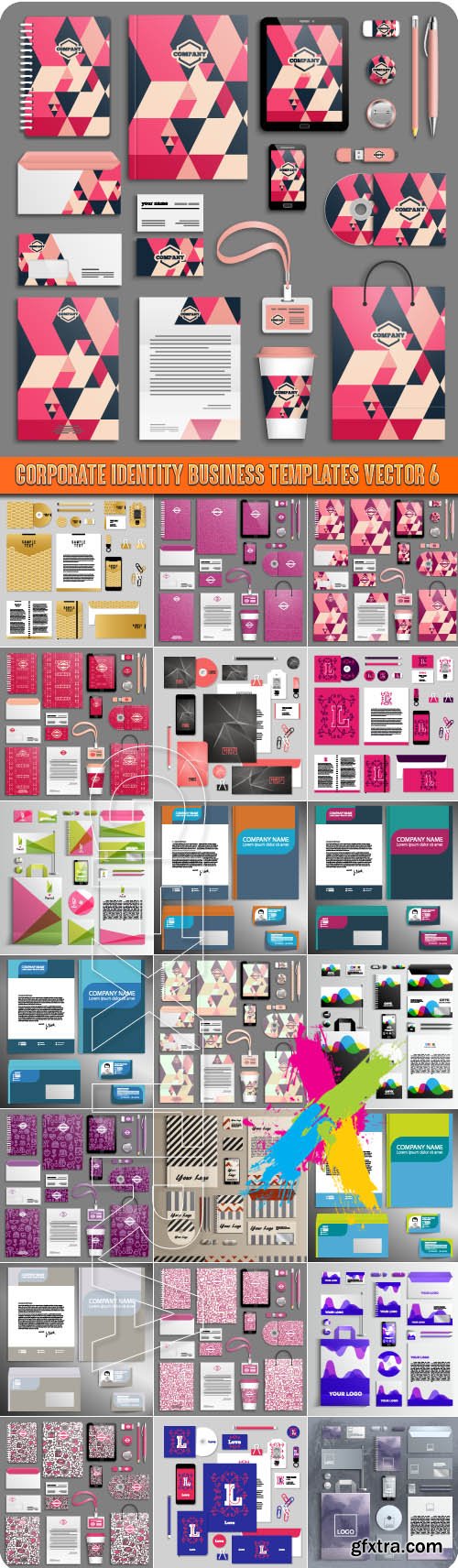 Corporate identity business templates vector 6