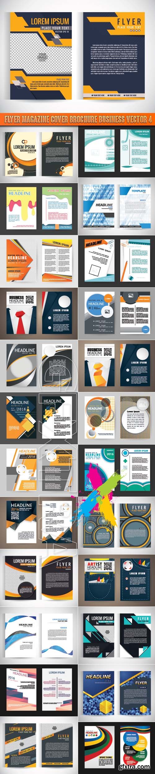 Flyer magazine cover brochure business vector 4