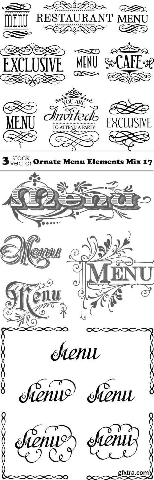 Vectors - Ornate Menu Elements Mix 17